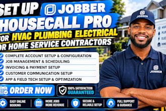 setup jobber housecall pro for hvac plumbing electrical home service contractors