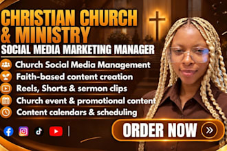 manage church christian social media  ministry instagram marketing church flyer