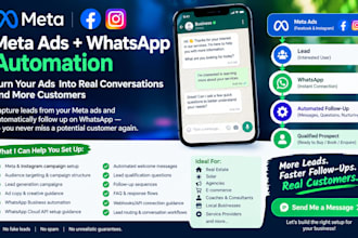 set up meta ads and whatsapp automation for lead generation