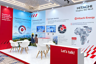 design a complete trade show booth, backdrop and event display