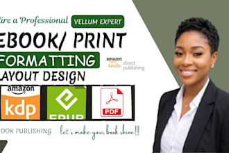 format fiction KDP ebook paperback kindle and print with vellum