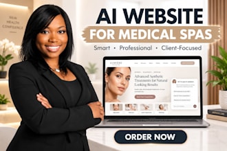 build ai website for medical spa, aesthetic clinic and healthcare business