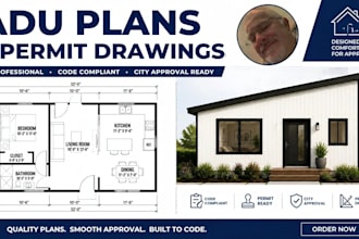 design adu plans, floor plans and permit drawings for construction