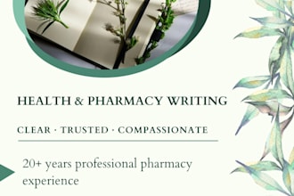 write clear health and pharmacy writing, trusted and compassionate