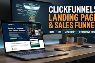 design a clickfunnels landing page and sales funnel
