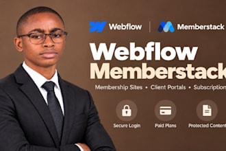 build webflow memberstack or client portal