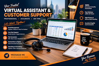 be your professional virtual assistant and live chat support agent