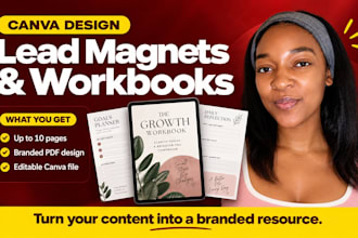design a canva lead magnet or workbook with editable file