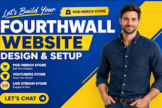 setup fourthwall store fourthwall website design merch print on demand pod store