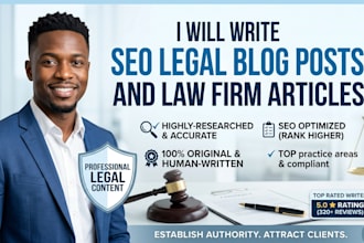 write SEO legal blog posts and law firm articles