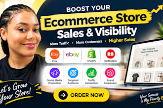 boost etsy shop ebay shopify redbubble store sales marketing promotion USA UK