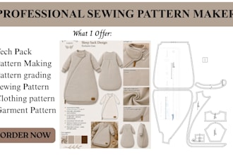 make digital sewing pattern making for dress and garment clothing