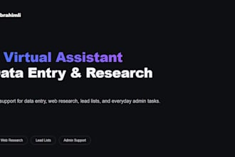 be your virtual assistant for data entry and research