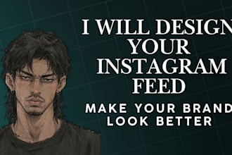 design your complete instagram feed with cta and logo