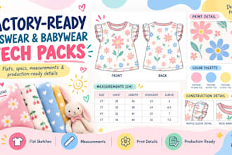 create factory ready kidswear and babywear tech packs