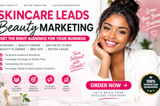 skincare leads beauty ebook aesthetic clinic beauty planner med spa botox leads