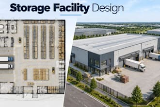 design industrial storage facility architecture layout construction drawings