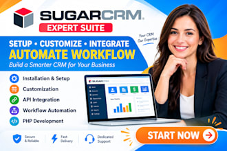 setup sugarcrm expert PHP suite integrate install customize automation workflow
