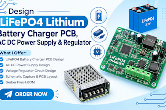design lifepo4 lithium battery charger pcb, ac dc power supply and regulator