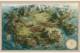 illustrate a creative vector map