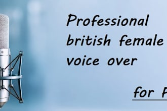 record a professional british female voice over for free