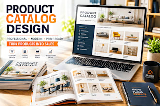 create a full done for you professional product catalog PDF