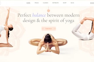 build squarspace yoga studio website wellness retreat meditation website