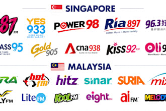 pitch your music to top singapore and malaysia radios