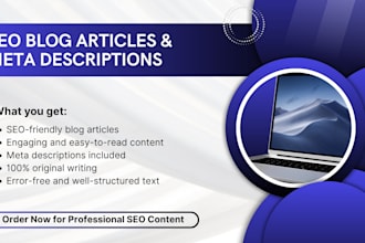 write SEO blog posts and meta descriptions