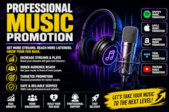 do music promotion on spotify apple amazon youtube and tidal