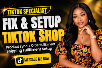 setup tiktok shop, tiktok shop manager and tiktok  shop dropshipping