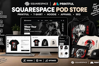 design fix squarespace printful pod t shirt hoodie apparel website store SEO