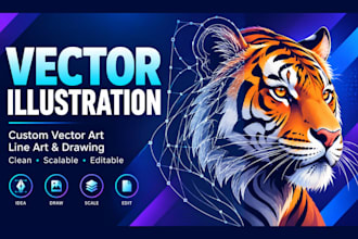 create custom vector illustration, vector art and clean scalable artwork