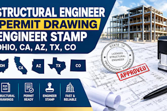 structural engineer permit drawing engineer stamp ohio ca, az, tx, co