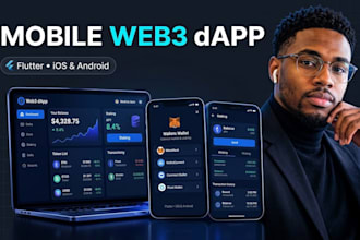 develop flutter web3 dapp mobile defi app staking dapp wallet connection ios