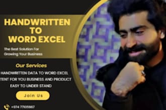 convert handwritten data to word or excel