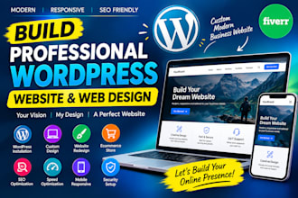 build professional word press website and web design