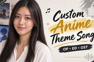 compose custom anime op, ed and ost theme songs in jpop style
