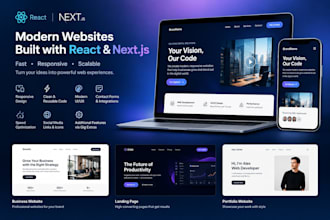 build a responsive react or nextjs website