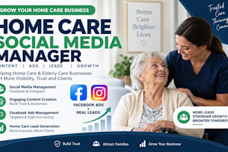 home care health care social media manager home care leads elderly facebook ads