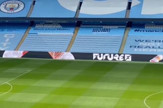 create stadium screen, led wall, 3d football arena billboard jumbotron animation