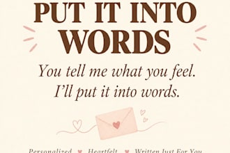 write a heartfelt personalized letter for you