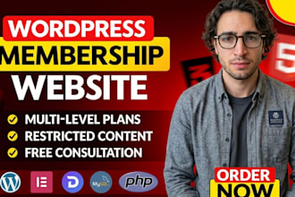 build wordpress membership website, memberpress and secure member portal