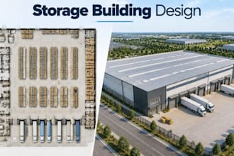 create industrial storage building architecture design warehouse planning layout