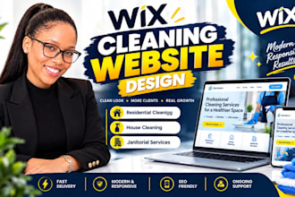 do wix cleaning website design, janitorial website, residential, house cleaning