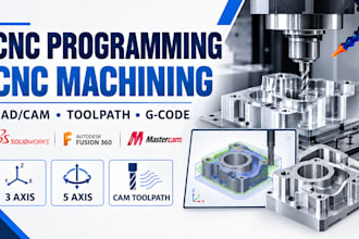 do cnc programming, machining cam toolpath using solidworks fusion 360 mastercam