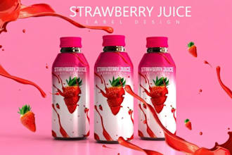design bottle labels, cosmetic packaging and product labels for brands