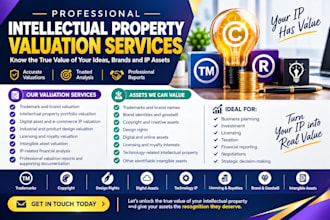 rics style IP valuation report for property right trademark patent and licensing