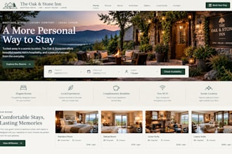 build squarespace boutique hotel website inn website guest house lodge site