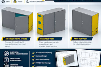 design 3d sheet metal parts and manufacturing drawings